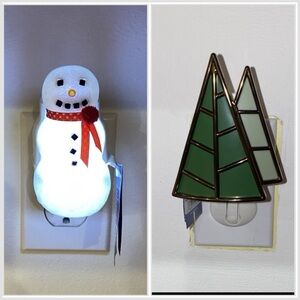Yankee Candle ScentPlug Diffuser light Up Snowman Evergreen tree Scent Plug Base